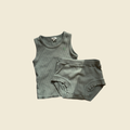 Lil Legs Ribbed Baby Boys Set – Green Star | 24 Months
