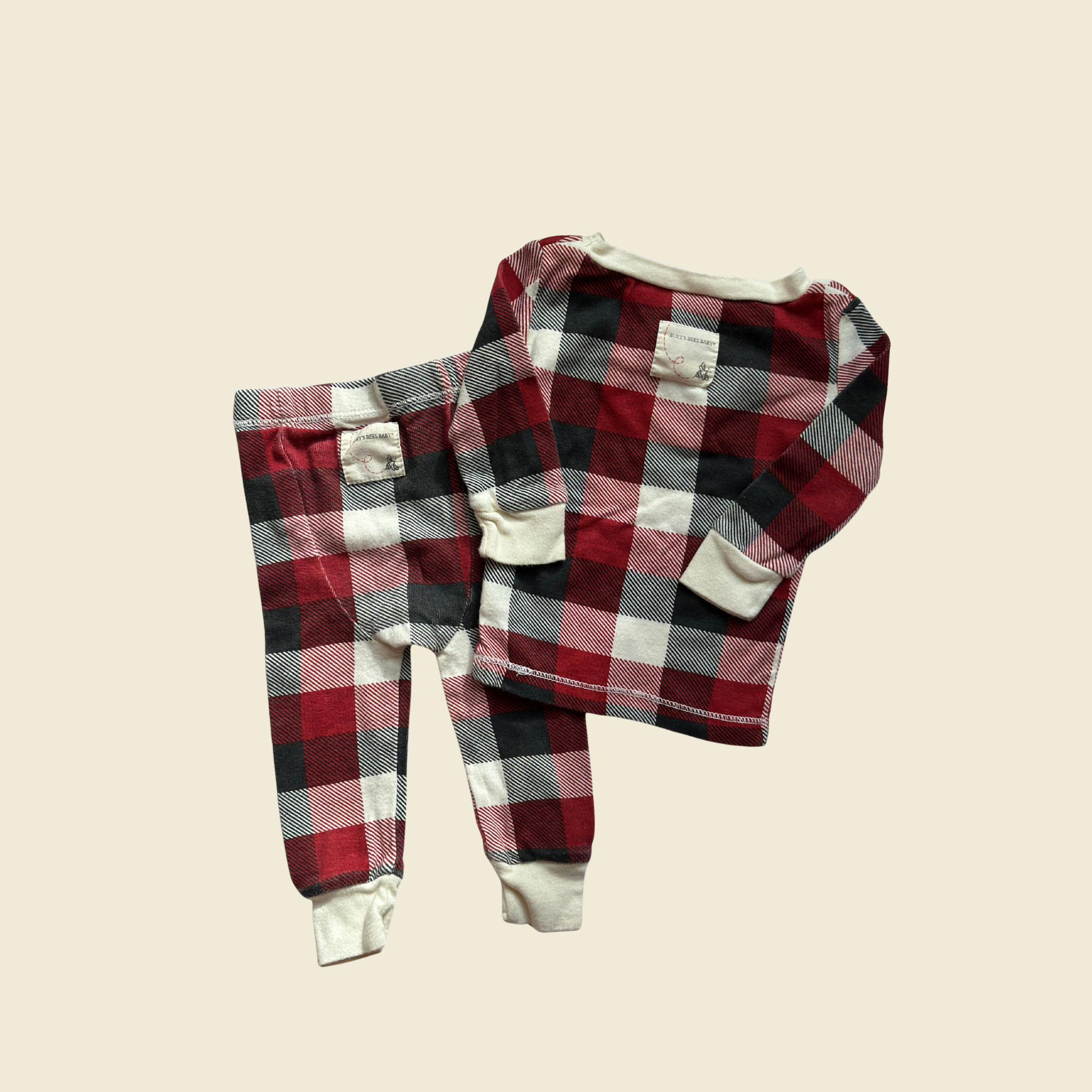 Burt’s Bees Baby Organic Cotton Two-Piece Plaid Pajamas | 0–3 Months