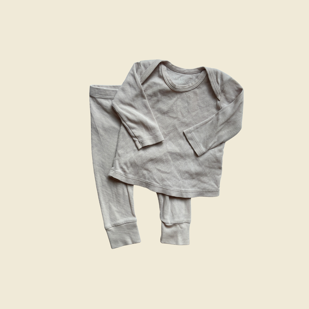 Wild Wawa Pastel Pink Ribbed 2-Piece Set | 3-6 Months