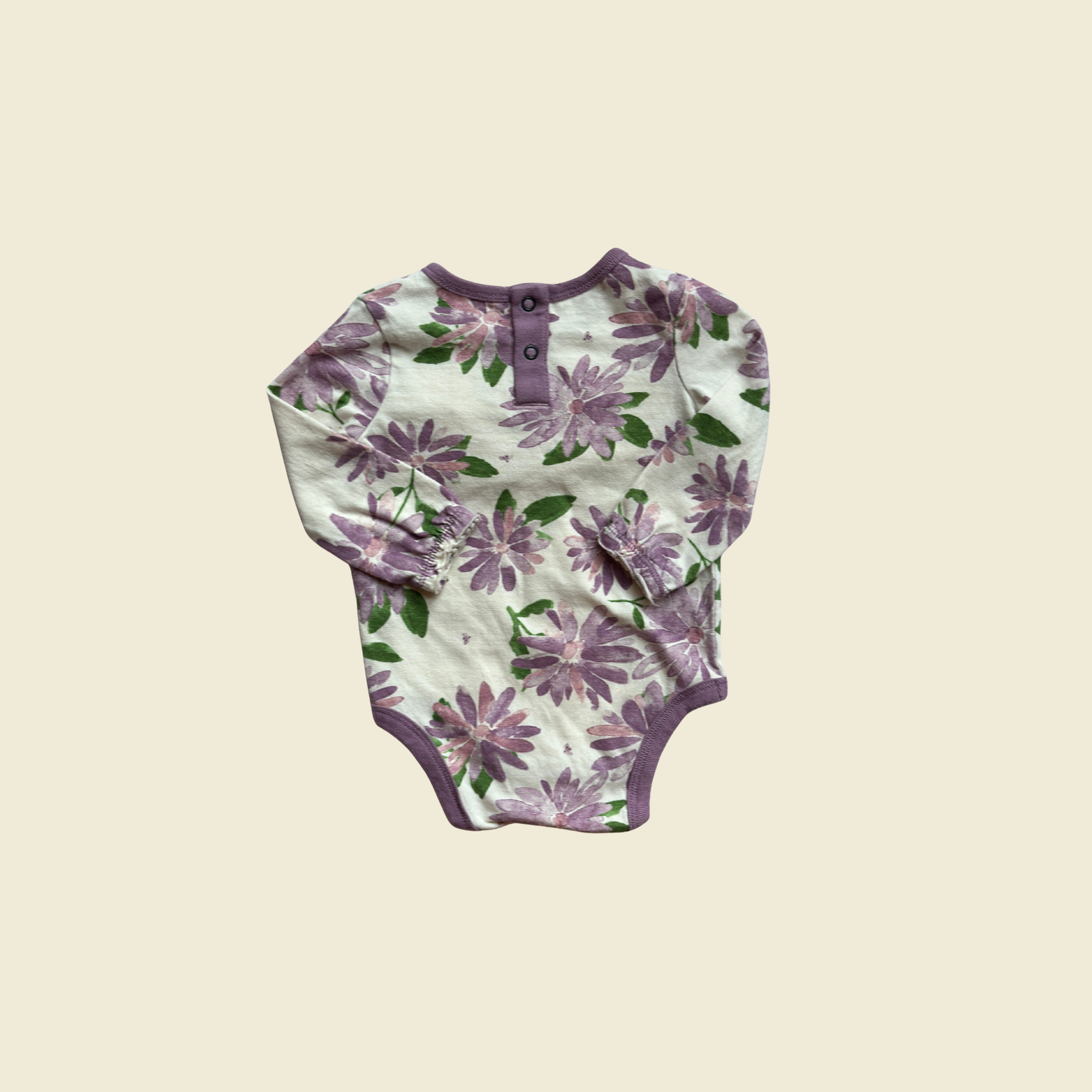 Burt’s Bees Baby Floral Long Sleeve Bodysuit | 0-3 Months