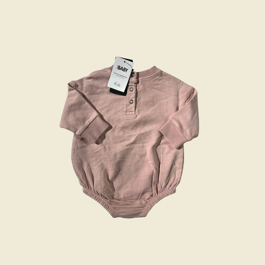 CottonOn Embroidered Sweater Onesie | 0–3 Months