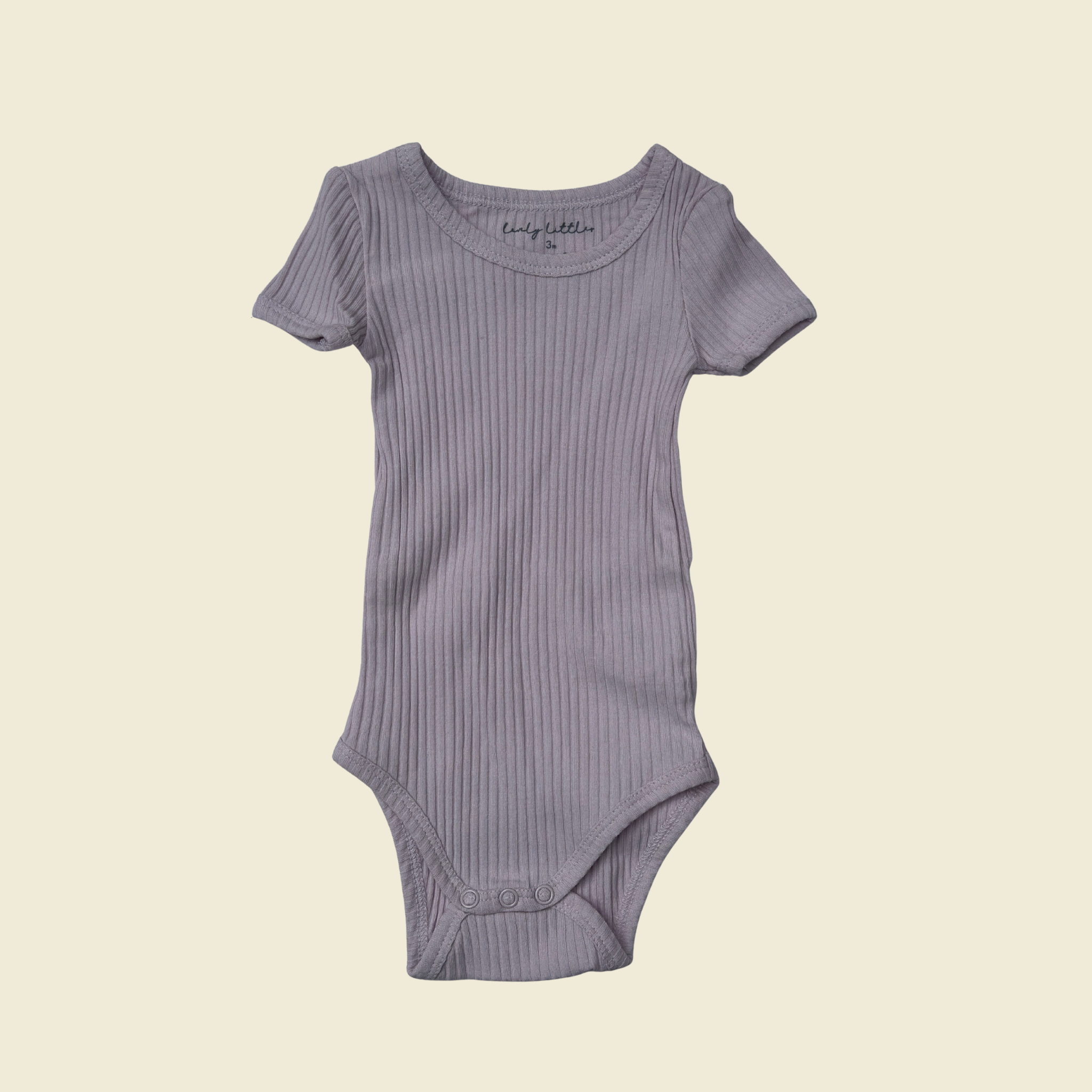Lovely Little Ribbed Short Sleeve Onesie | 3 Months