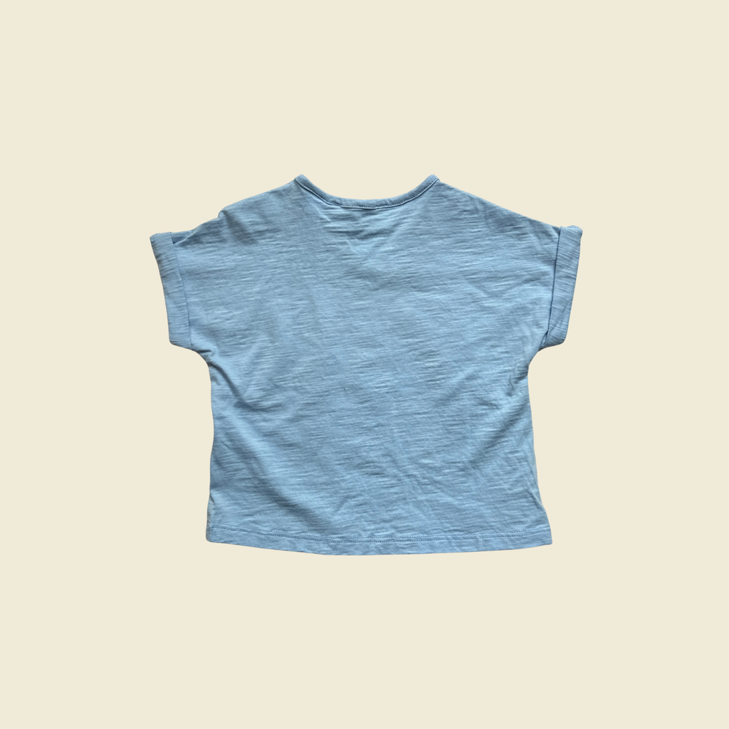 ZARA Plain Rolled-Hem T-Shirt | 6-9 Months
