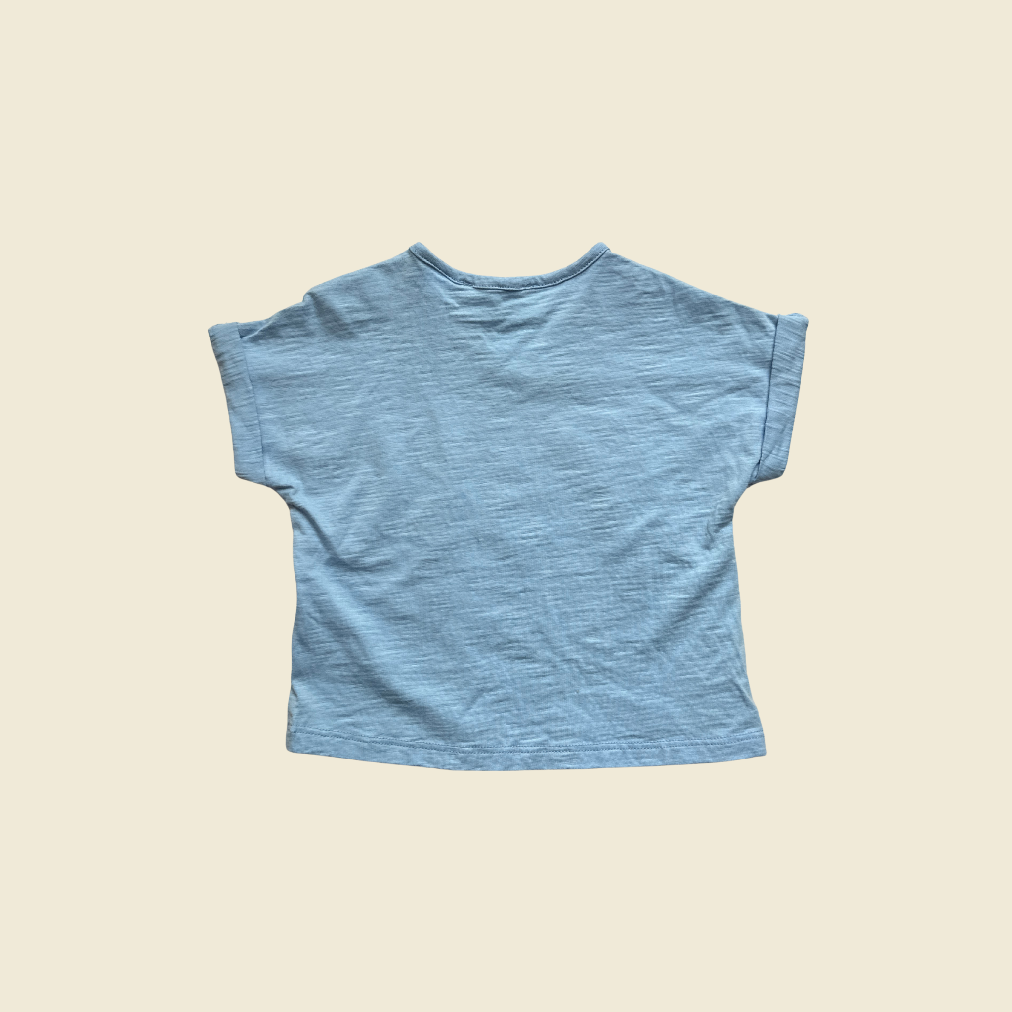 ZARA Plain Rolled-Hem T-Shirt | 6-9 Months