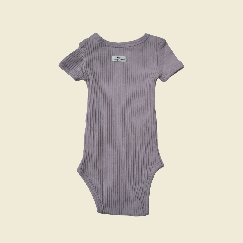 Lovely Little Ribbed Short Sleeve Onesie | 3 Months