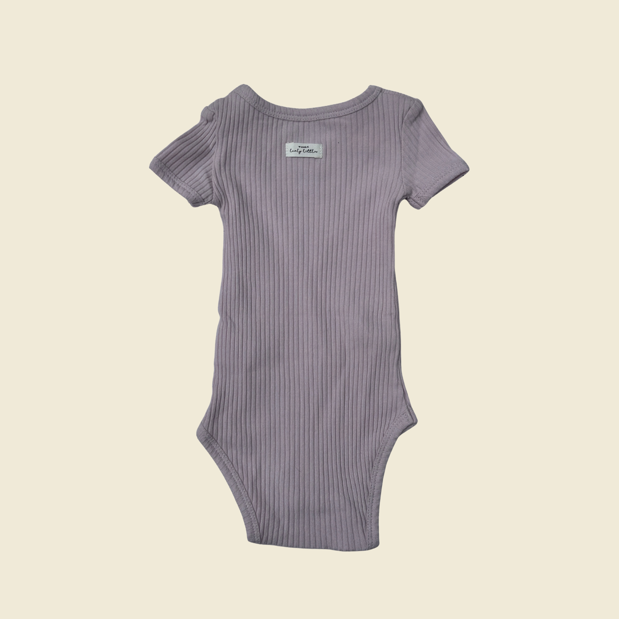 Lovely Little Ribbed Short Sleeve Onesie | 3 Months