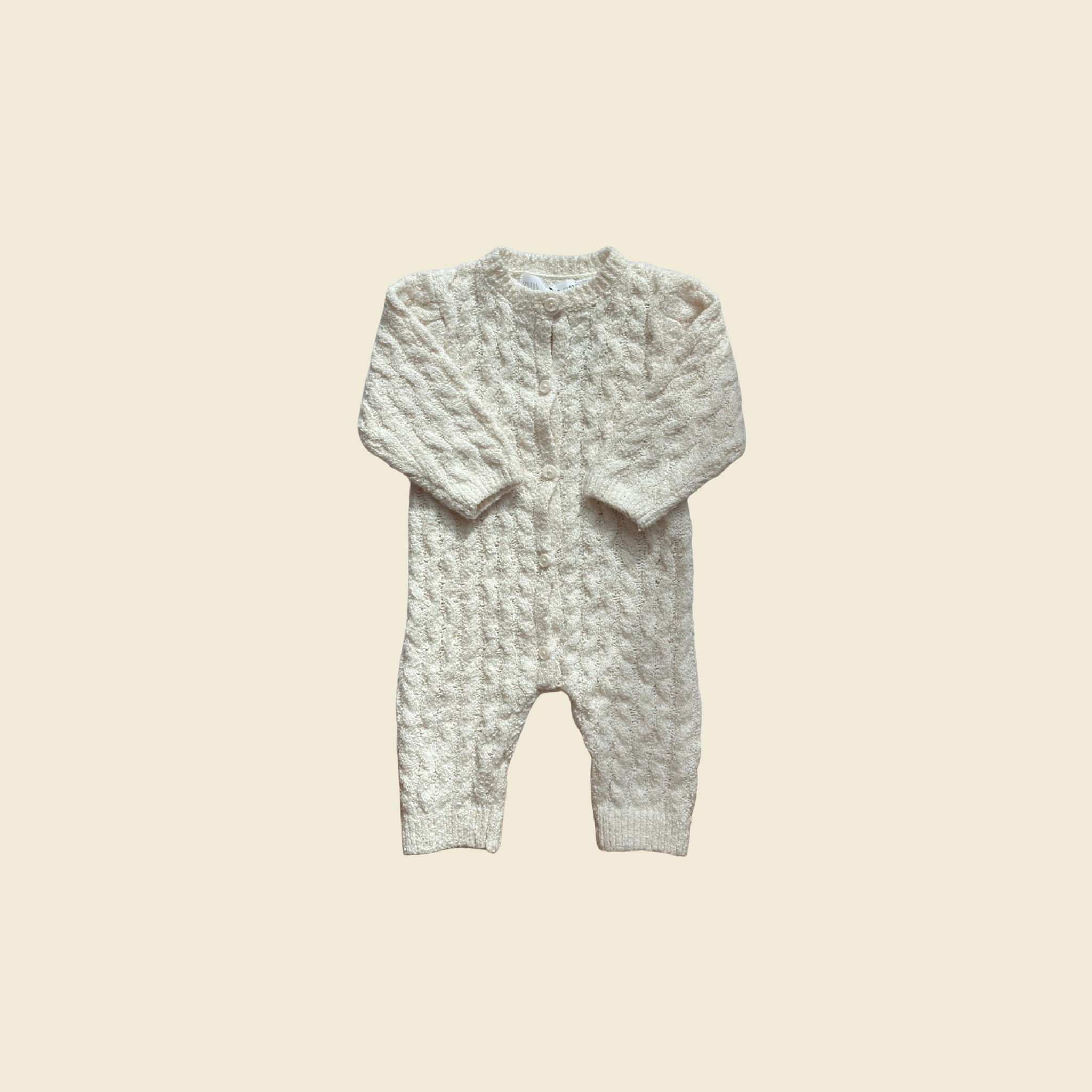 ZARA Cable Knit Jumpsuit | 0-3 Months