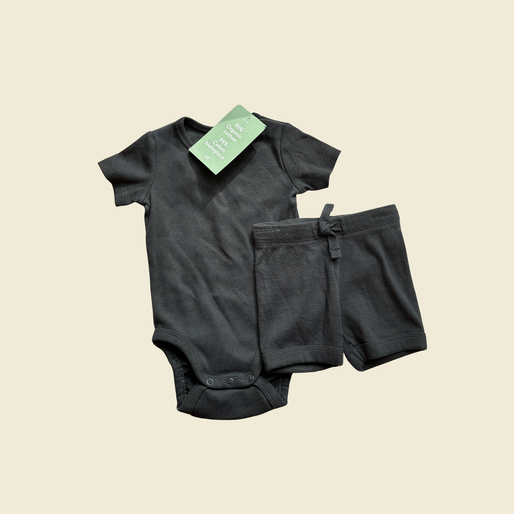 H&M Ribbed Cotton Set | 0–3 Months