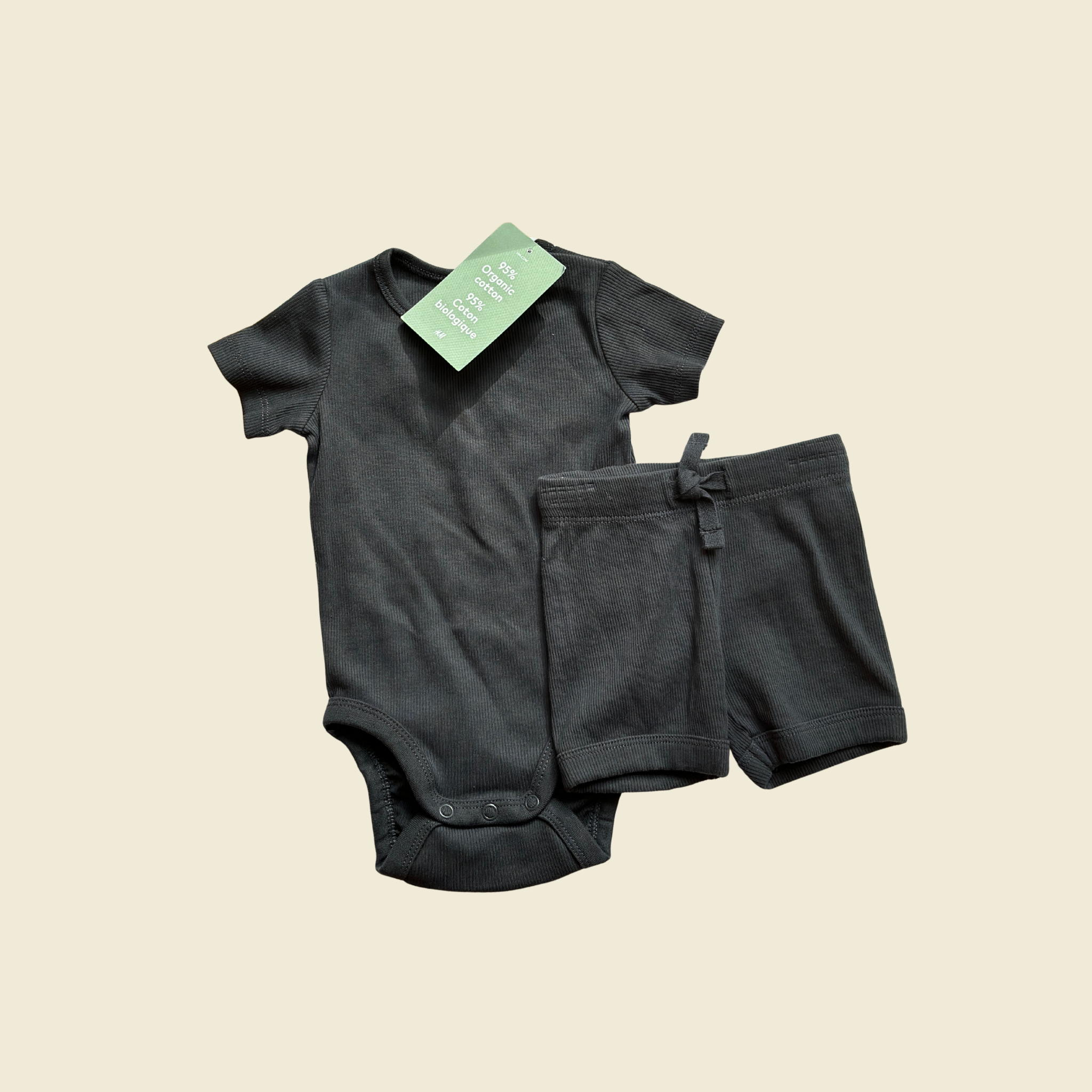 H&M Ribbed Cotton Set | 0–3 Months