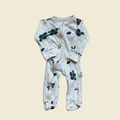 Mother's Promise Organic Cotton Blueberry Print Zip Up Sleeper | 0-3 Months
