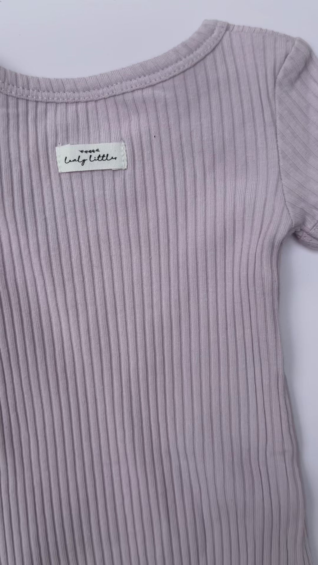 Lovely Little Ribbed Short Sleeve Onesie | 3 Months