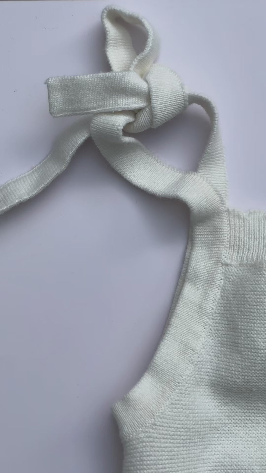 Petite & Co White Knit Romper | 0–3 Months